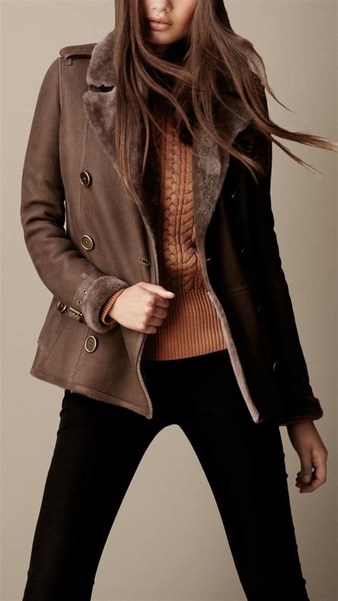 burberry london shearling coat|burberry shearling cropped jacket.